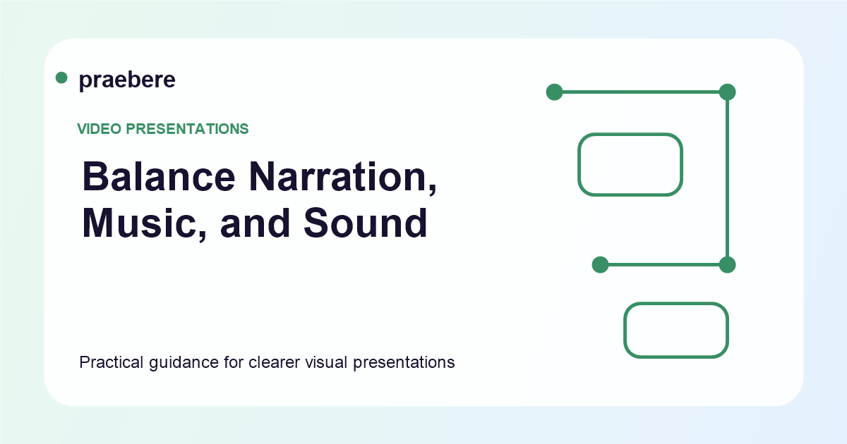 Illustrated cover for How to Balance Narration, Music, and Sound in a Video Presentation