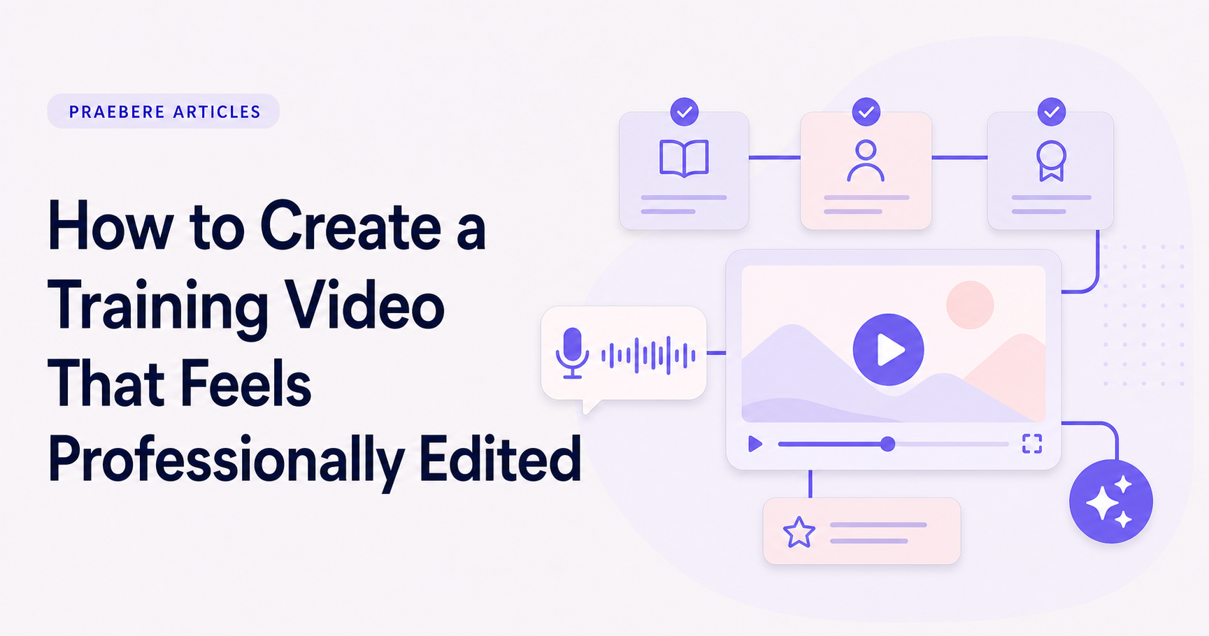 Illustrated cover for How to Create a Training Video That Feels Professionally Edited