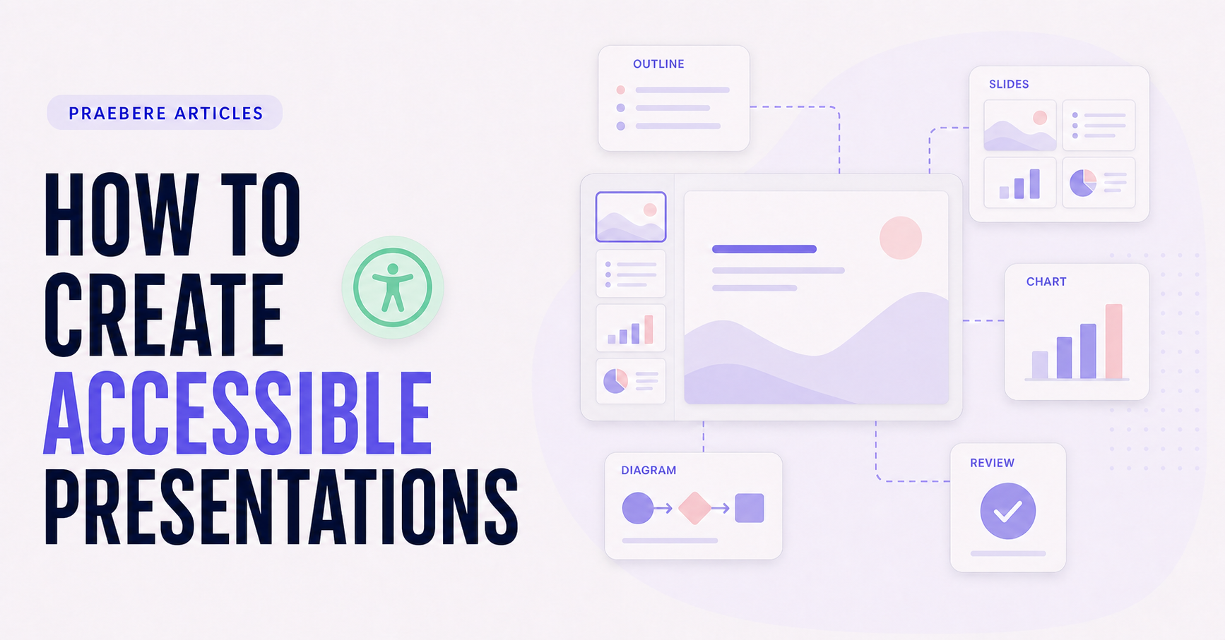 Illustrated cover for How to Create Accessible Presentations