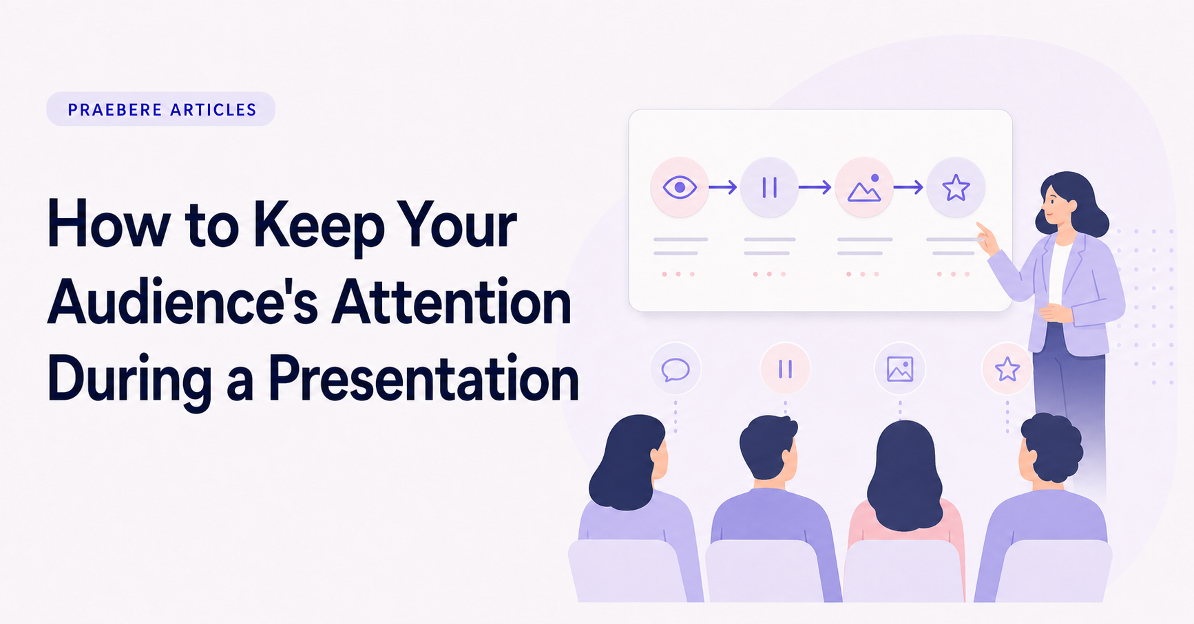 Illustrated cover for How to Keep Your Audience's Attention During a Presentation