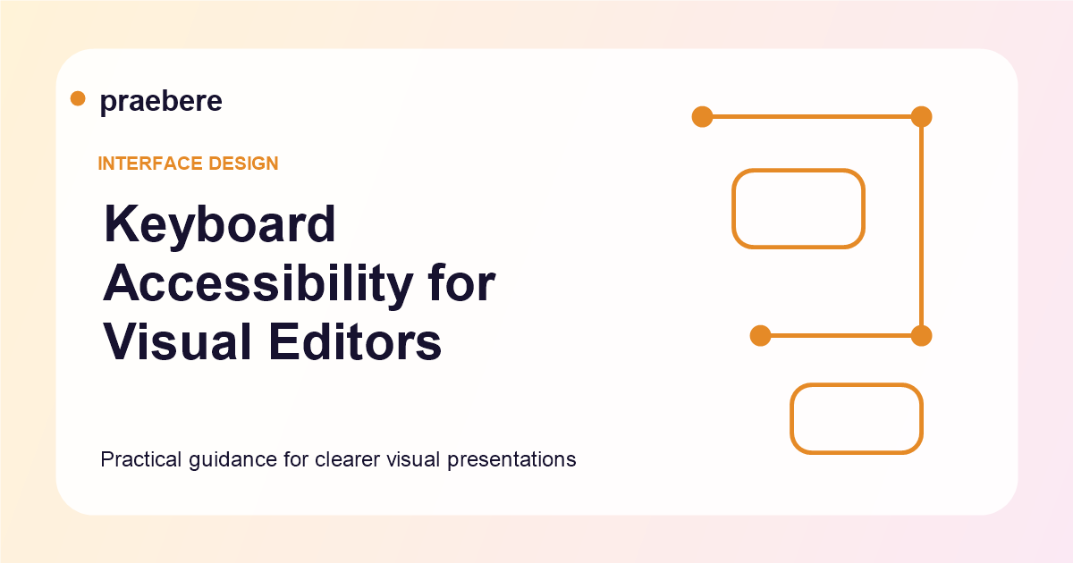 Illustrated cover for Keyboard Accessibility for Visual Diagram Editors