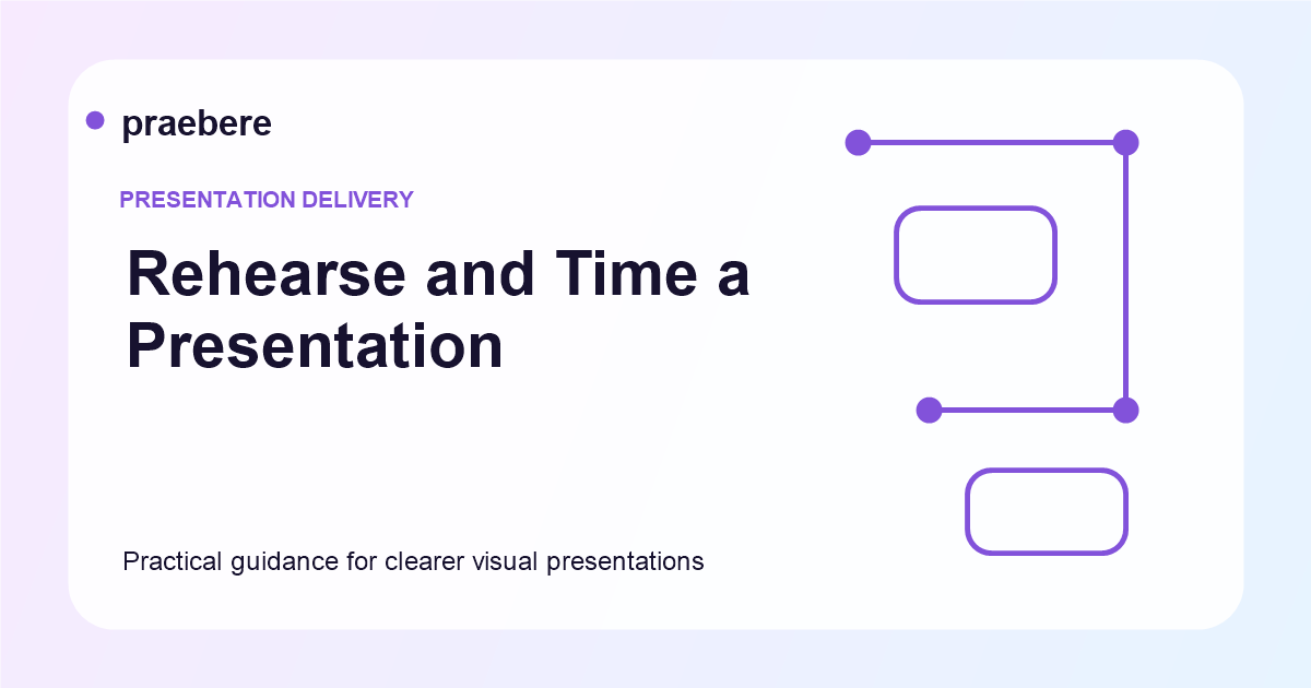 Illustrated cover for How to Rehearse and Time a Presentation Before You Deliver It