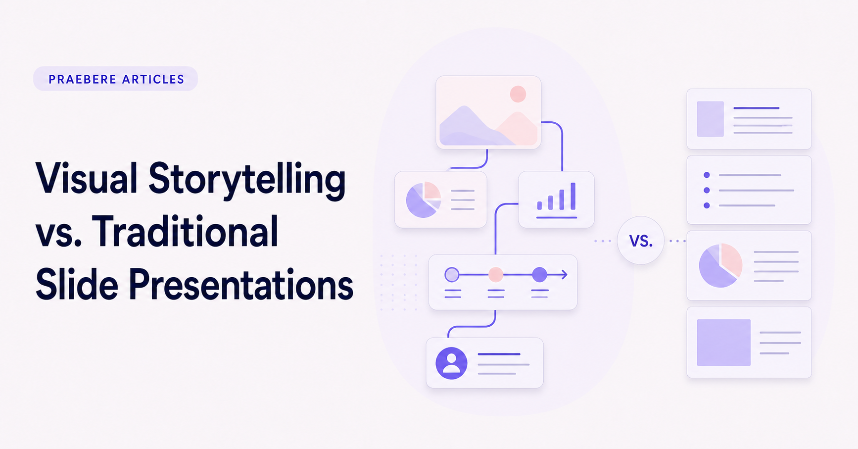 Illustrated cover for Visual Storytelling vs. Traditional Slide Presentations