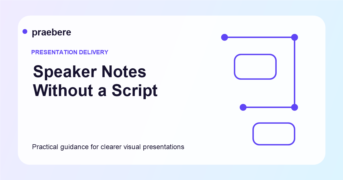 Illustrated cover for How to Write Speaker Notes Without Turning Them Into a Script